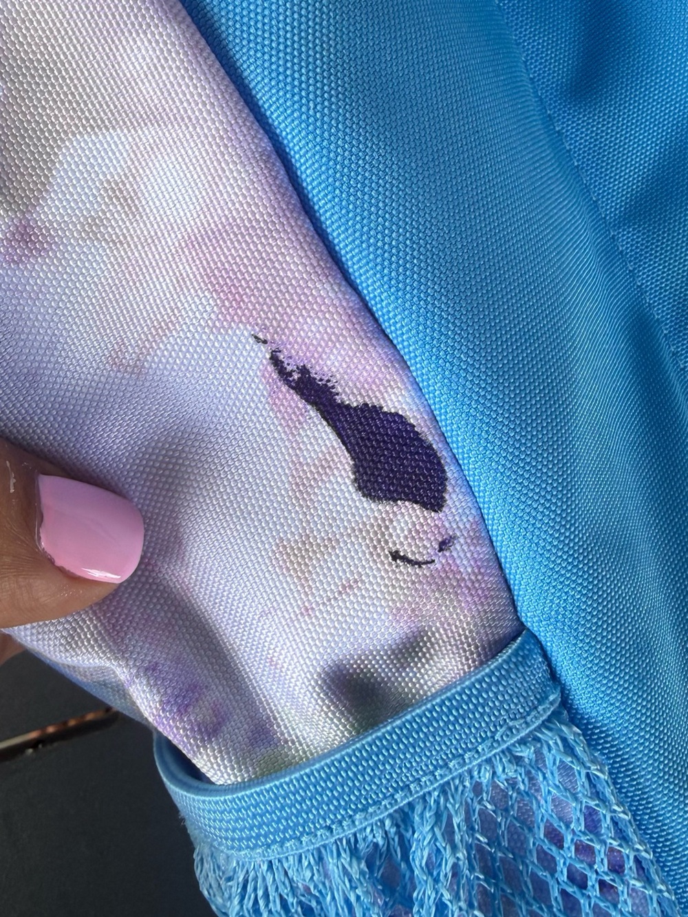 Jansport Pastel Tie-Dye Backpack in Blue, Pink, Purple - Picture 6 of 8